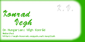 konrad vegh business card