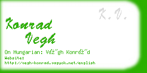 konrad vegh business card